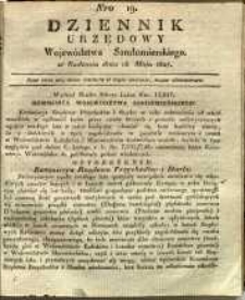 Dziennik Urzędowy Województwa Sandomierskiego, 1827, nr 19