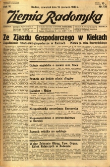 Ziemia Radomska, 1933, R. 6, nr 135