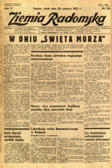 Ziemia Radomska, 1933, R. 6, nr 145