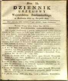 Dziennik Urzędowy Województwa Sandomierskiego, 1827, nr 33