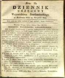 Dziennik Urzędowy Województwa Sandomierskiego, 1827, nr 33