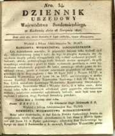 Dziennik Urzędowy Województwa Sandomierskiego, 1827, nr 34