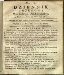 Dziennik Urzędowy Województwa Sandomierskiego, 1827, nr 37