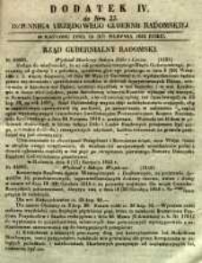 Dziennik Urzędowy Gubernii Radomskiej, 1853, nr 35, dod. IV