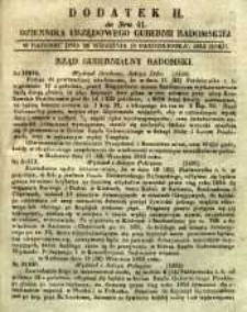 Dziennik Urzędowy Gubernii Radomskiej, 1853, nr 41, dod. II