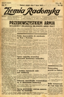 Ziemia Radomska, 1933, R. 6, nr 152