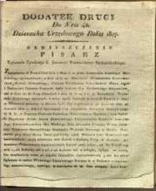 Dziennik Urzędowy Województwa Sandomierskiego, 1827, nr 42, dod. II