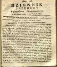 Dziennik Urzędowy Województwa Sandomierskiego, 1827, nr 46