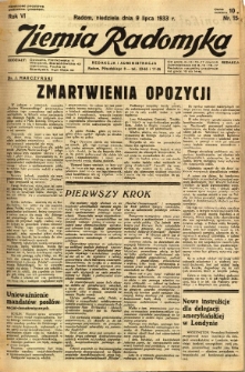 Ziemia Radomska, 1933, R. 6, nr 154