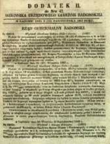 Dziennik Urzędowy Gubernii Radomskiej, 1853, nr 42, dod. II