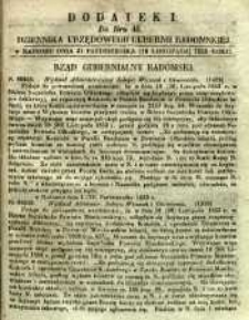 Dziennik Urzędowy Gubernii Radomskiej, 1853, nr 46, dod. I