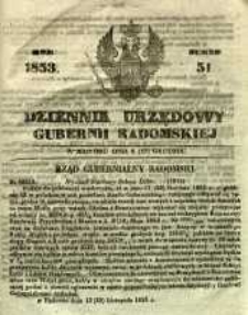 Dziennik Urzędowy Gubernii Radomskiej, 1853, nr 51