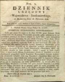 Dziennik Urzędowy Województwa Sandomierskiego, 1828, nr 2