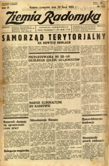Ziemia Radomska, 1933, R. 6, nr 163