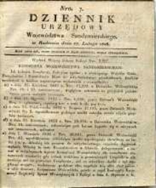Dziennik Urzędowy Województwa Sandomierskiego, 1828, nr 7