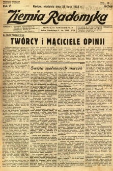 Ziemia Radomska, 1933, R. 6, nr 166