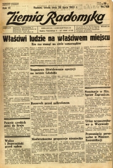 Ziemia Radomska, 1933, R. 6, nr 168