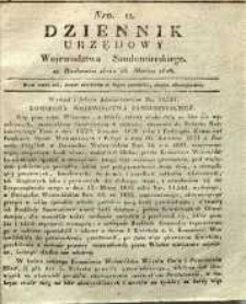 Dziennik Urzędowy Województwa Sandomierskiego, 1828, nr 12