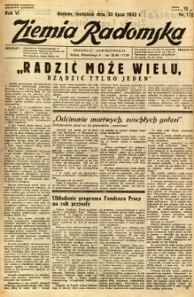 Ziemia Radomska, 1933, R. 6, nr 172