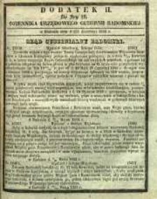 Dziennik Urzędowy Gubernii Radomskiej, 1855, nr 16, dod. II