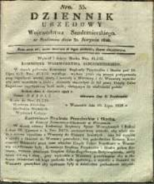 Dziennik Urzędowy Województwa Sandomierskiego, 1828, nr 35