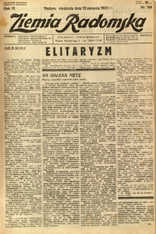 Ziemia Radomska, 1933, R. 6, nr 184