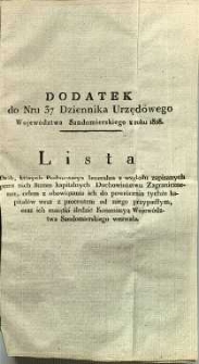 Dziennik Urzędowy Województwa Sandomierskiego, 1828, nr 37, dod.