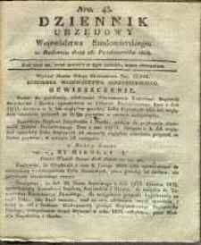 Dziennik Urzędowy Województwa Sandomierskiego, 1828, nr 43