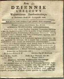 Dziennik Urzędowy Województwa Sandomierskiego, 1828, nr 47