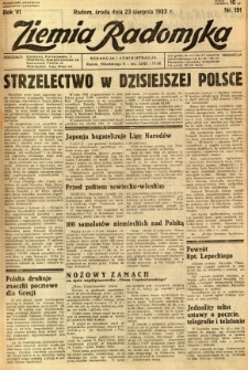 Ziemia Radomska, 1933, R. 6, nr 191