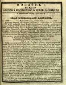 Dziennik Urzędowy Gubernii Radomskiej, 1855, nr 30, dod. I