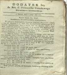 Dziennik Urzędowy Województwa Sandomierskiego, 1830, nr 6, dod. I