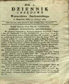 Dziennik Urzędowy Województwa Sandomierskiego, 1830, nr 7