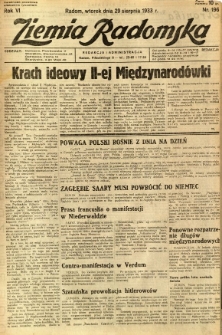 Ziemia Radomska, 1933, R. 6, nr 196