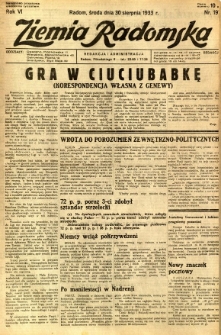 Ziemia Radomska, 1933, R. 6, nr 197