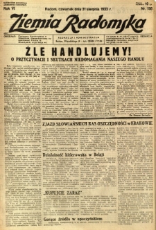 Ziemia Radomska, 1933, R. 6, nr 198