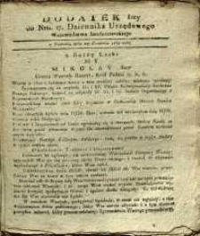 Dziennik Urzędowy Województwa Sandomierskiego, 1830, nr 17, dod. I