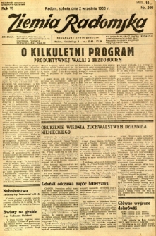 Ziemia Radomska, 1933, R. 6, nr 200