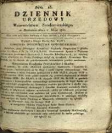 Dziennik Urzędowy Województwa Sandomierskiego, 1830, nr 18