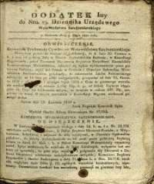 Dziennik Urzędowy Województwa Sandomierskiego, 1830, nr 19, dod. I