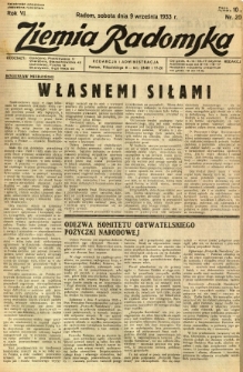Ziemia Radomska, 1933, R. 6, nr 206