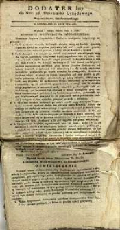 Dziennik Urzędowy Województwa Sandomierskiego, 1830, nr 28, dod. I