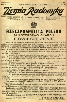 Ziemia Radomska, 1933, R. 6, nr 207