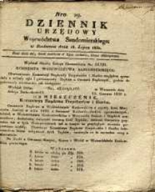 Dziennik Urzędowy Województwa Sandomierskiego, 1830, nr 29