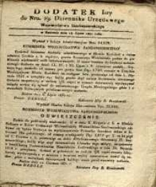 Dziennik Urzędowy Województwa Sandomierskiego, 1830, nr 29, dod. I