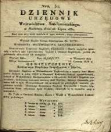 Dziennik Urzędowy Województwa Sandomierskiego, 1830, nr 30