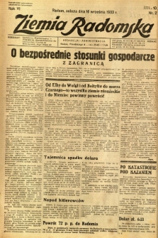 Ziemia Radomska, 1933, R. 6, nr 212