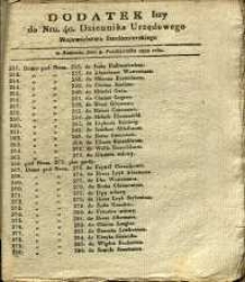 Dziennik Urzędowy Województwa Sandomierskiego, 1830, nr 40, dod. I