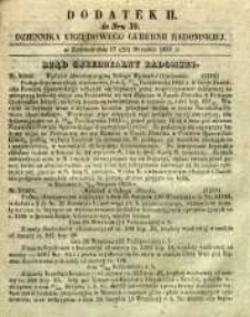 Dziennik Urzędowy Gubernii Radomskiej, 1855, nr 39, dod. II