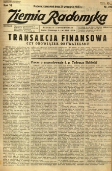 Ziemia Radomska, 1933, R. 6, nr 216
